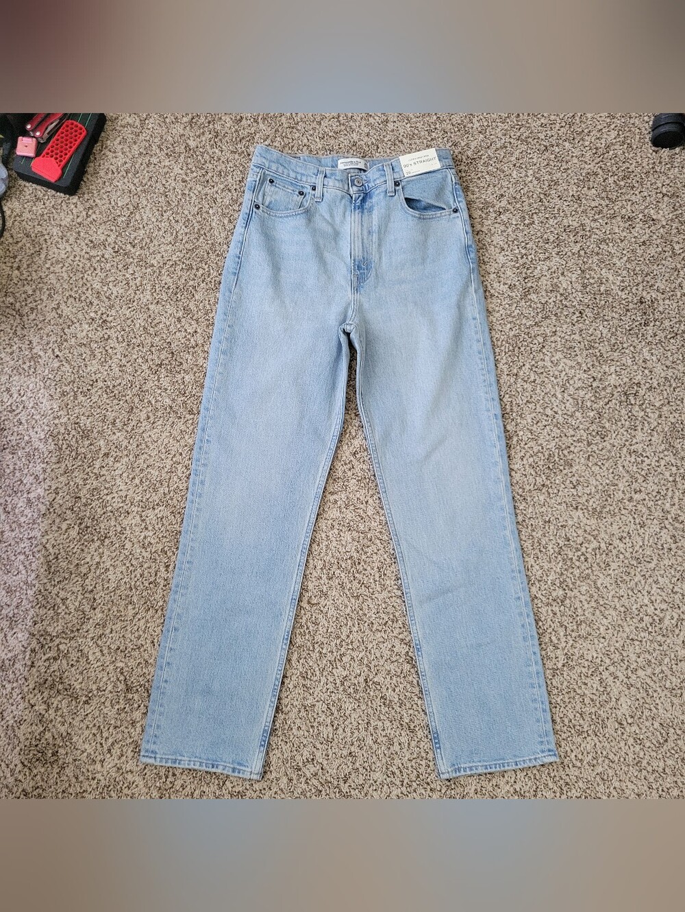 Abercrombie & Fitch 90s Straight Jeans Ultra High Rise Waist 8 29 Regular NWT